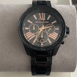 Michael Kors women’s watch NWT! Wren Pavé black-tone Watch